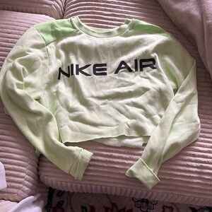 Nike Green Crop Long Sleeve Hoodie